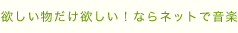 欲しい物だけ欲しい!ならネットで音楽