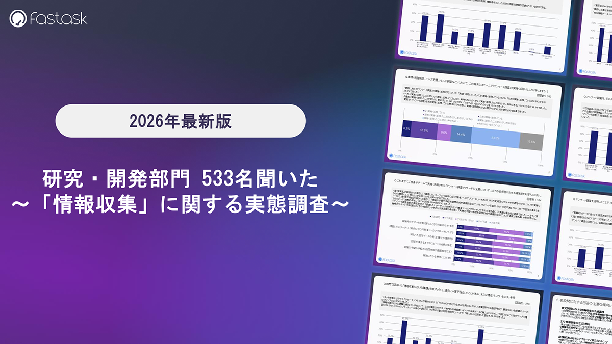 研究・開発担当者533名に実態調査！情報収集時の課題1位は「時間が無い」、2位「欲しい情報が見つからない」