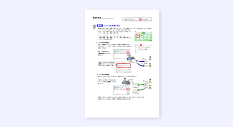 画面：教材や資料を配布・回収する