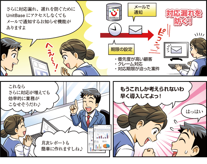 マンガでわかるUnitBase・問い合わせ管理-その3