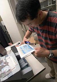 冊子印刷の様子