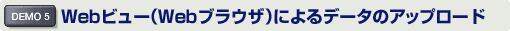 Webビュー(Webブラウザ)によるデータのアップロード