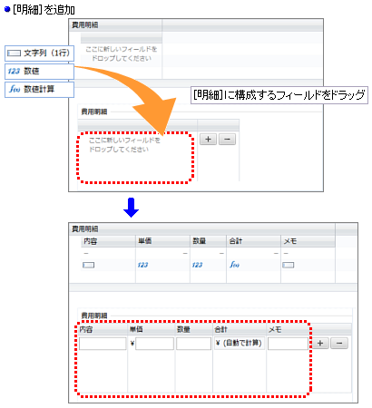 データベース編集画面（一覧／フォーム）