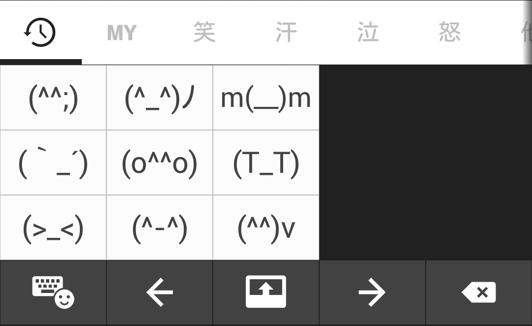 顔文字パネル