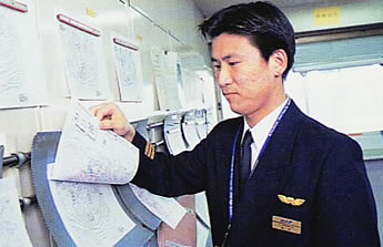 航路の天候をチェック